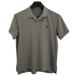 Polo Ralph‎ Lauren performance men’s size XL gray pique fabric polo shirt.